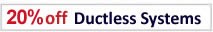15% off Mitsubishi ductless 