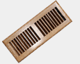Brass and Wooden Floor Registers