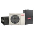 Goodman 2 Ton 19 SEER2 Dual Fuel Side Discharge Heat Pump & Gas Furnace Hybrid System - Inverter Heat Pump, 60,000 BTU 80% AFUE Low NOx 2-Stage Variable-Speed Horizontal Furnace, R32