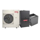 Goodman 4 Ton 16.5 SEER2 Dual Fuel Side Discharge Heat Pump & Gas Furnace Hybrid System - Inverter Heat Pump, 80,000 BTU 80% AFUE 2-Stage Variable-Speed Upflow Furnace, R32
