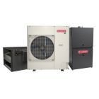 Goodman 3.5 Ton 17 SEER2 Dual Fuel Side Discharge Heat Pump & Gas Furnace Hybrid System - Inverter Heat Pump, 80,000 BTU 80% AFUE Low NOx 2-Stage Variable-Speed Horizontal Furnace, R32