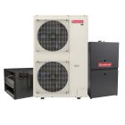 Goodman 5 Ton 17 SEER2 Dual Fuel Side Discharge Heat Pump & Gas Furnace Hybrid System - Inverter Heat Pump, 100,000 BTU 80% AFUE Low NOx 2-Stage Variable-Speed Downflow Furnace, R32