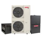 Goodman 5 Ton 16 SEER2 Dual Fuel Side Discharge Heat Pump & Gas Furnace Hybrid System - Inverter Heat Pump, 100,000 BTU 80% AFUE Low NOx 2-Stage Variable-Speed Horizontal Furnace, R32