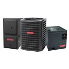 Goodman 3 Ton 16 SEER2 AC & Gas Furnace System – Modulating Variable-Speed, 80000 BTU Gas Furnace, 97% AFUE, Downflow, R32