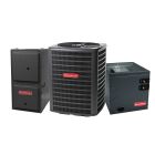 Goodman 3.5 Ton 15.2 SEER2 Dual Fuel Heat Pump & Gas Furnace Hybrid System – Modulating, Variable-Speed, 80000 BTU Gas Furnace, 97% AFUE, Downflow, R32