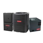 Goodman 2.5 Ton 15.2 SEER2 AC & Gas Furnace System - 100,000 BTU 96% AFUE Two-Stage Variable-Speed Downflow Gas Furnace, R32