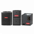 Goodman 3 Ton 17.2 SEER2 Two-Stage AC & Gas Furnace System – 100,000 BTU 97% AFUE Modulating Variable-Speed Upflow Gas Furnace, R32