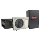 Goodman 2.5 Ton 17.5 SEER2 Dual Fuel Side Discharge Heat Pump & Gas Furnace Hybrid System - Inverter Heat Pump, 80,000 BTU 80% AFUE Low NOx 2-Stage Variable-Speed Downflow Furnace, R32