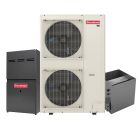 Goodman 2 Ton 19.2 SEER2 Dual Fuel Side Discharge Heat Pump & Gas Furnace System - Inverter Heat Pump, 80,000 BTU 80% AFUE 2-Stage Variable-Speed Upflow Ultra-Low NOx Furnace, California & Colorado Compliant, R32