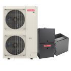 Goodman 3 Ton 19 SEER2 Dual Fuel Side Discharge Heat Pump & Gas Furnace System - Inverter Heat Pump, 100,000 BTU 80% AFUE 2-Stage Variable-Speed Upflow Low NOx Furnace, California Compliant, R32