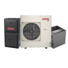 Goodman 3.5 Ton 16.5 SEER2 Dual Fuel Side Discharge Heat Pump & Gas Furnace Hybrid System - Inverter Heat Pump, 100,000 BTU 97% AFUE 2-Stage Variable-Speed Upflow Furnace, R32