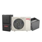 Goodman 2 Ton 19 SEER2 Variable-Speed Inverter AC & Gas Furnace System - Two-Stage Variable-Speed 40,000 BTU 96% AFUE Gas Furnace, Downflow, R32