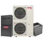 Goodman 5 Ton 16 SEER2 Variable-Speed Inverter AC & Gas Furnace System - 80,000 BTU 80% AFUE Variable-Speed Ultra-Low NOx Upflow Gas Furnace, California & Colorado Compliant, R32