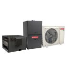 Goodman 3 Ton 18.5 SEER2 Dual Fuel Side Discharge Heat Pump & Gas Furnace Hybrid System - Inverter Heat Pump, 80,000 BTU 80% AFUE 2-Stage Variable-Speed Upflow Furnace, R32