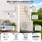 Single-Zone Ductless Mini-Split Installation Kit with Pre-Insulated Copper Line Set, Pad, Whip & Disconnect Box