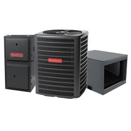 Goodman 4 Ton 16.7 AC & 120000 BTU 96% Efficiency Gas Furnace Combo ...