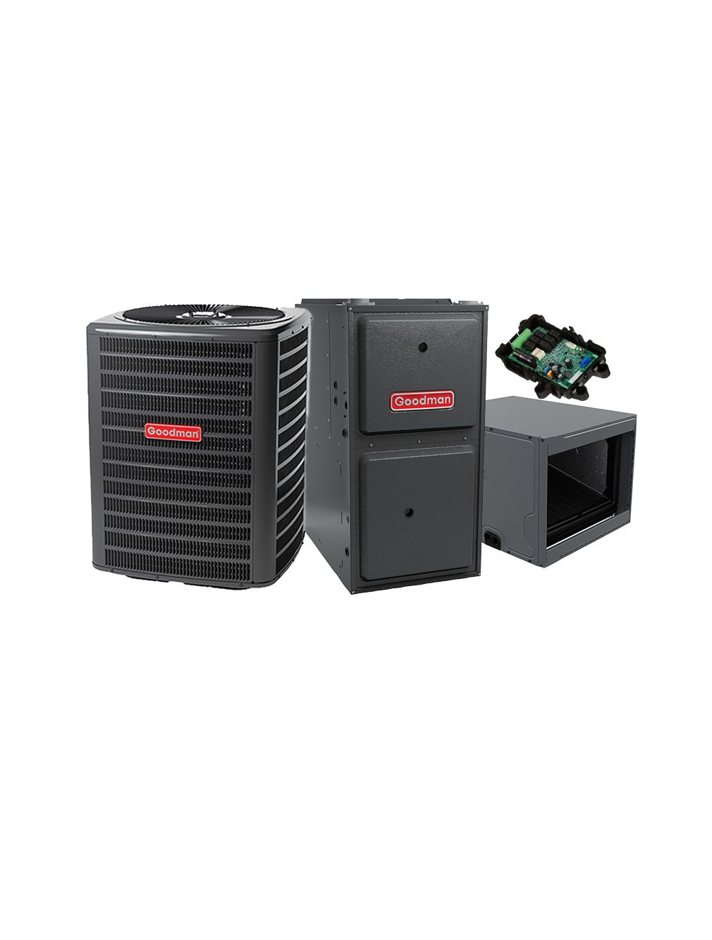 Goodman 5 Ton 13.4 SEER2 120000 BTU 96% AFUE Gas Furnace With R32 Air ...