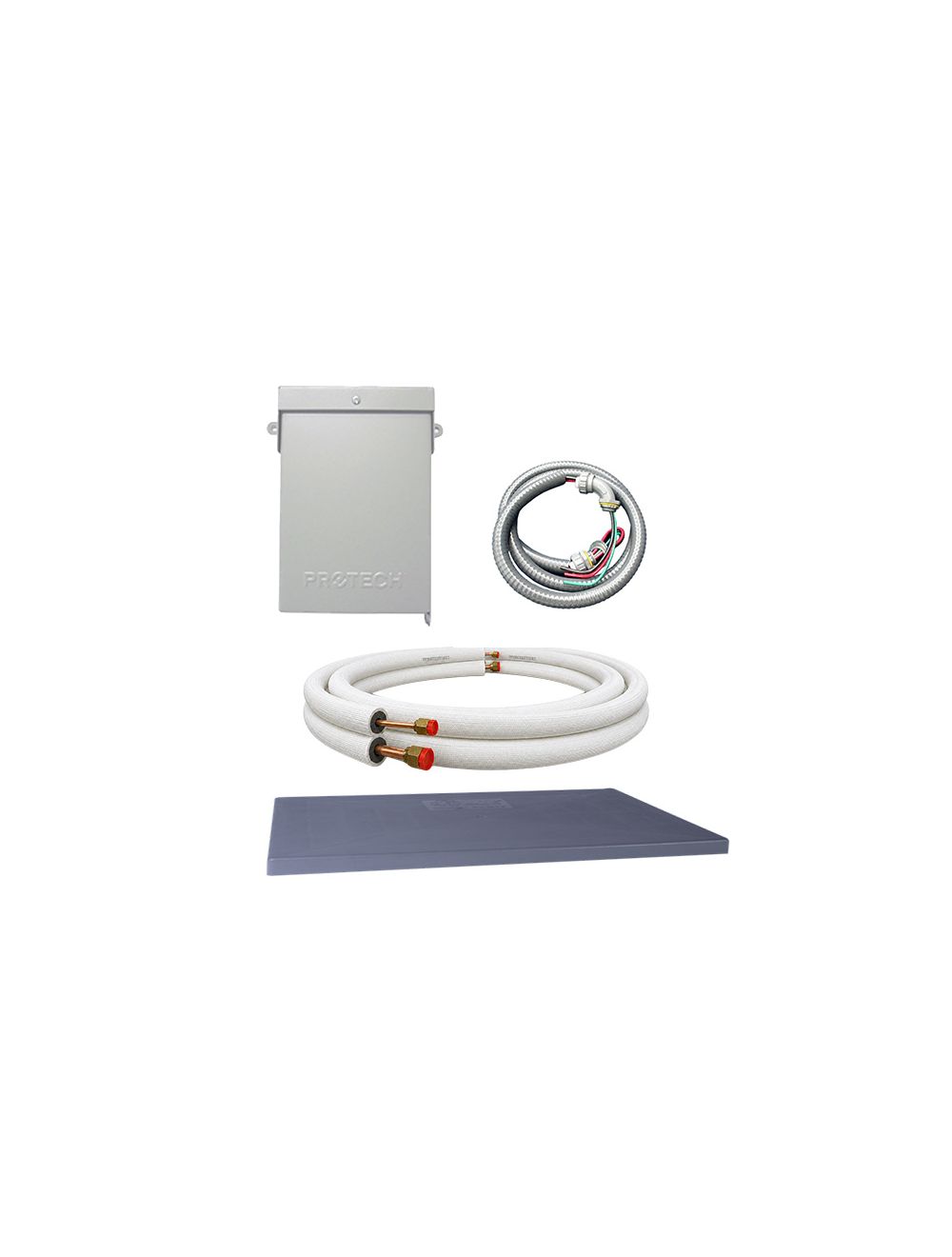 4-Zone Mini-Split Install Kit, Line Set + Pad + Whip | AC Direct