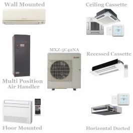 Mitsubishi 4 Zone Mini Split AC Heat Pump | Condenser Model MXZ-5C42NA