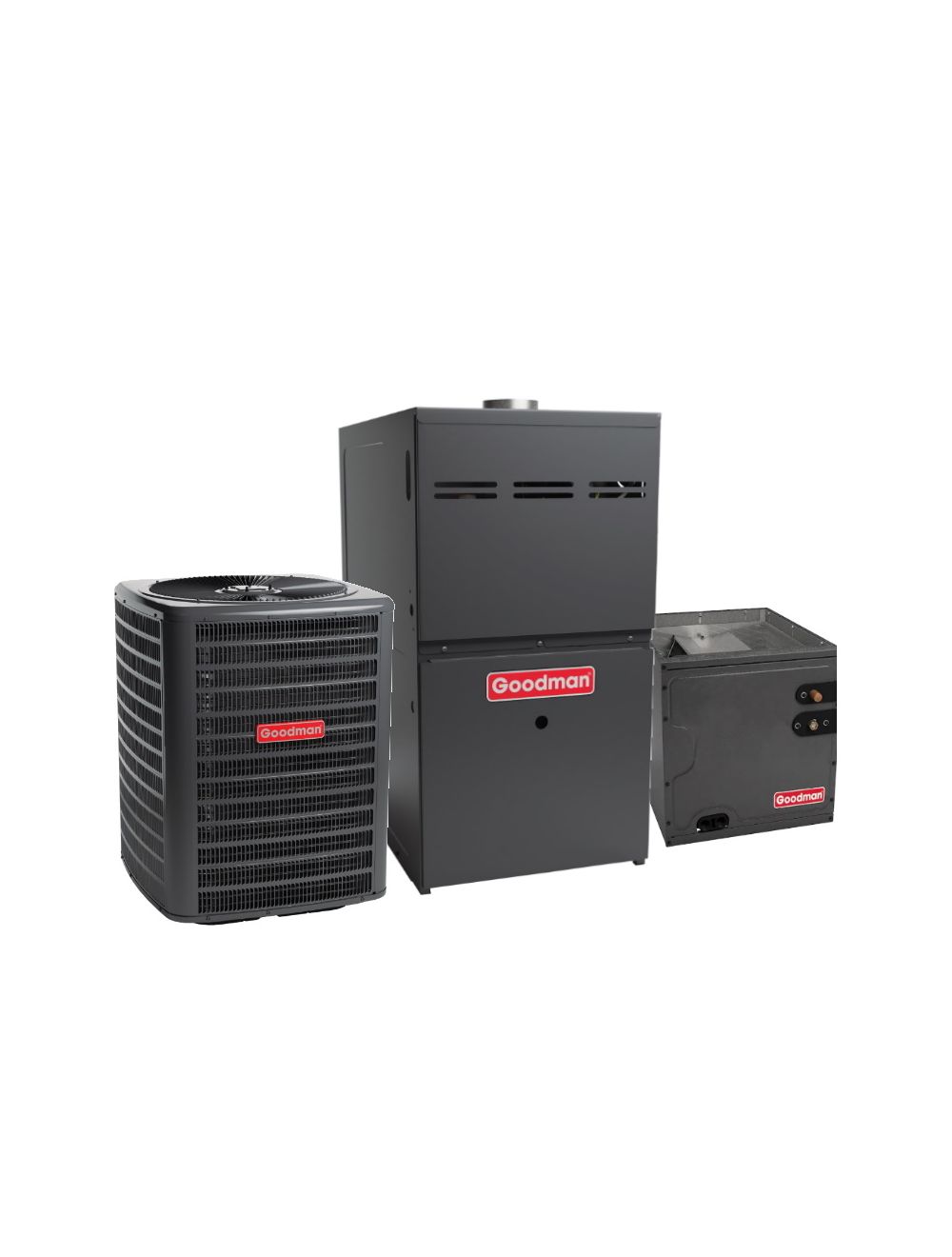 Goodman 1.5 Ton 14.5 SEER2 40000 BTU 80% Single Stage Gas Furnace System  Upflow Ultra Low NOx w/ 1.5 Ton Coil