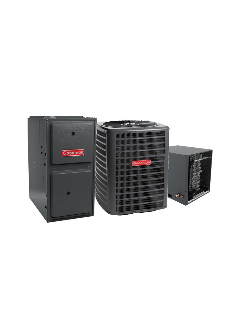 Goodman 2 Ton 17.2 SEER2 60000 BTU 96% Two Stage Variable Speed Gas System  Horizontal