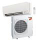Mitsubishi 15000 BTU 22.2 SEER Ductless Mini Split AC Heat Pump With Hyper Heat System Including Condenser, Wall Mounted Indoor Unit and Remote Controller.