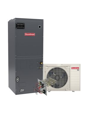 Goodman 2 Ton 19 SEER2 Variable-Speed Inverter AC System with Electric Heat – 21-in. Multi-Position Variable-Speed Air Handler, R32