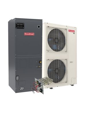 Goodman 5 Ton 17 SEER2 Variable-Speed Inverter AC System with Electric Heat – 24.5-in Multi-Position Variable-Speed Air Handler, R32