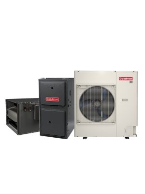 Goodman 4 Ton 16 SEER2 Variable-Speed Inverter AC & Gas Furnace System – 120,000 BTU 97% AFUE Modulating Variable-Speed Horizontal Gas Furnace, R32