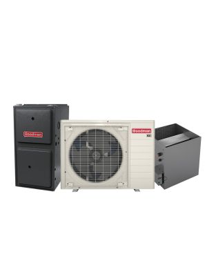 Goodman 2 Ton 19 SEER2 Variable-Speed Inverter AC & Gas Furnace System – 60,000 BTU 97% AFUE Modulating Variable-Speed Upflow Gas Furnace, R32