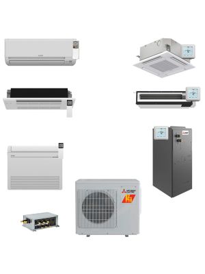 Mitsubishi 24000 BTU 3 Zone / Room Mini Split Heat Pump AC System | Heats Down To -22° F & Beyond | Choose Your Indoor Units | R454B
