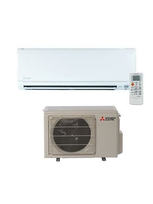 Mitsubishi 9000 BTU Ductless Heat Pump Mini Split AC Wall Mounted System MUZ-JP Series With Remote Control