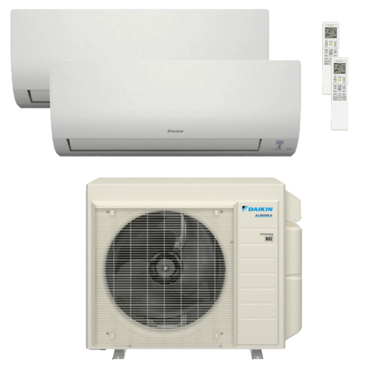 Daikin 18000 BTU 21 SEER2 R32 2 Zone Mini Split AC Heat Pump Wall