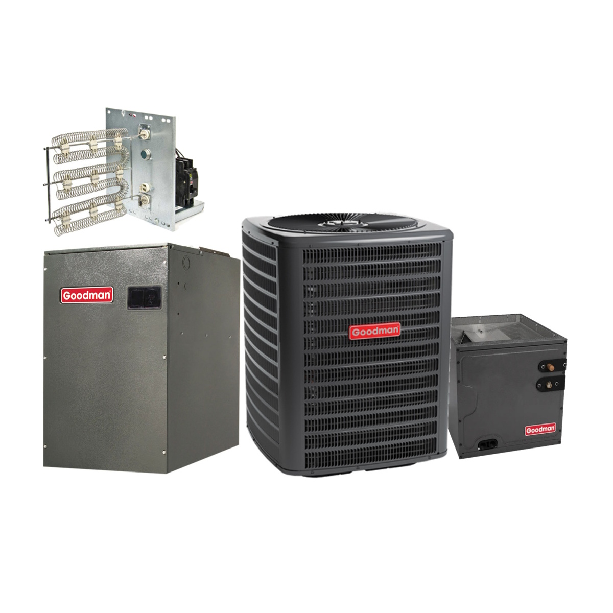 Goodman 2 Ton 17.2 SEER2 Two Stage Electric Heat Split System Upflow With  MBVC1201