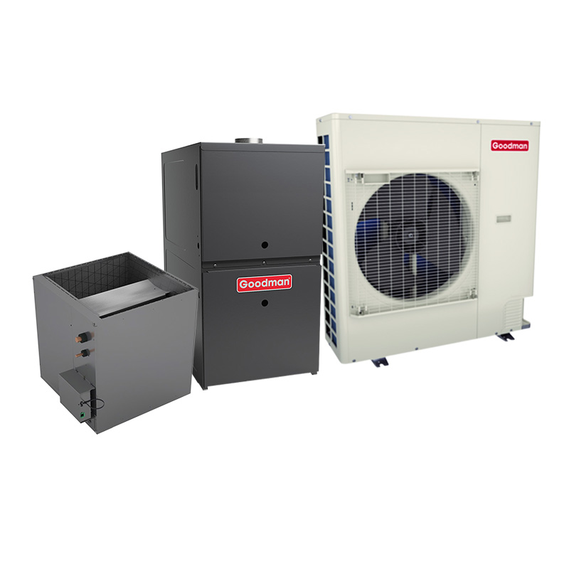 Goodman 4 ton dual fuel inverter heat pump and gas furnace system