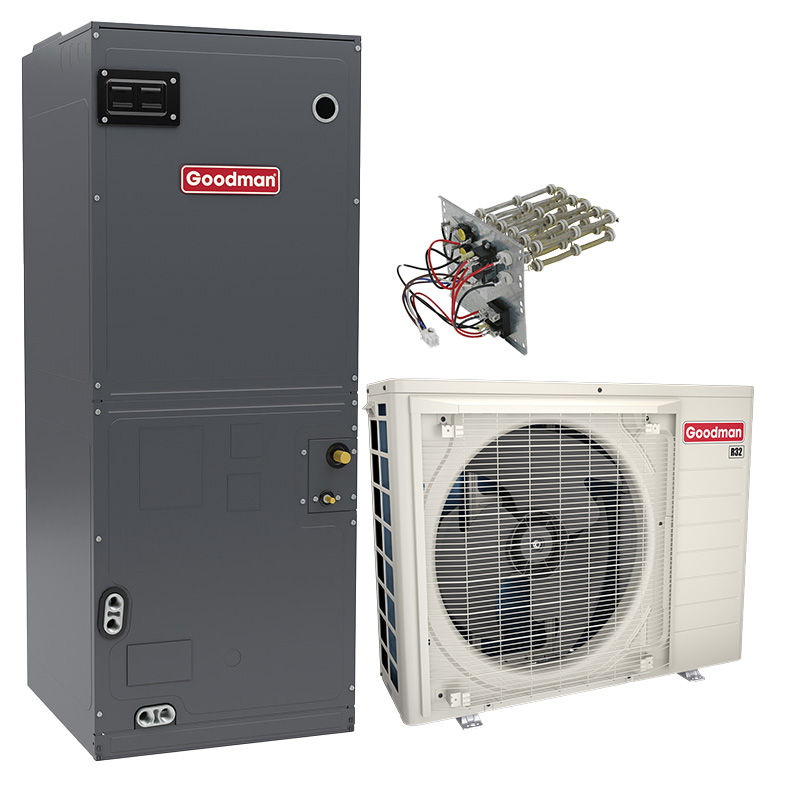 Goodman 2 ton variable-speed inverter air conditioning system with electric heat