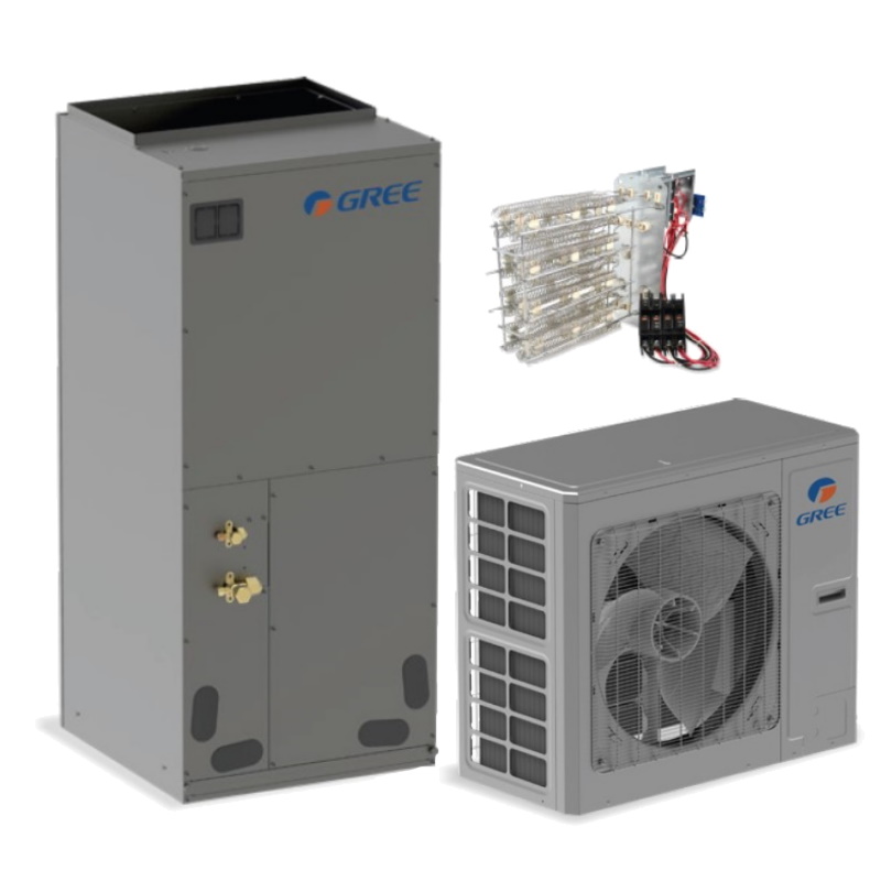 GREE 5 Ton 17 SEER Unitary Ducted Heat Pump Mini Split AC System - Flexx  Series