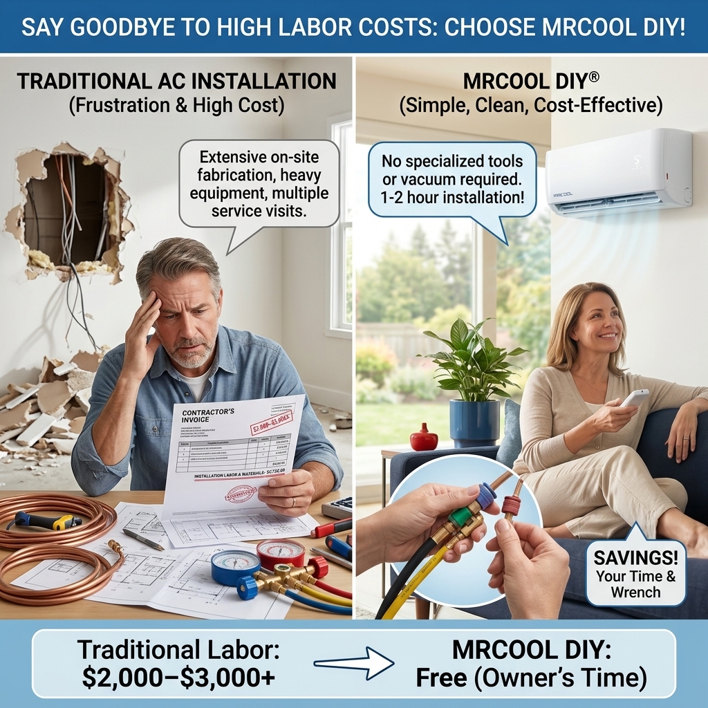 MRCOOL DIY vs Traditional Install