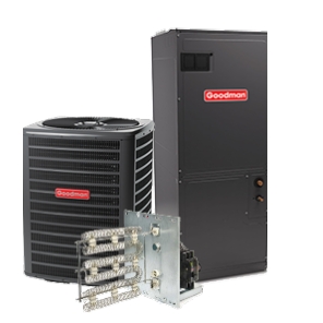Split AC systems with electric heat kit
