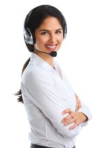 female service rep with headset image